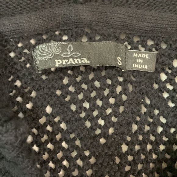 PRANA sugar beach sweater hooded long sleeve kangaroo pocket split Vneck size S - Picture 4 of 6